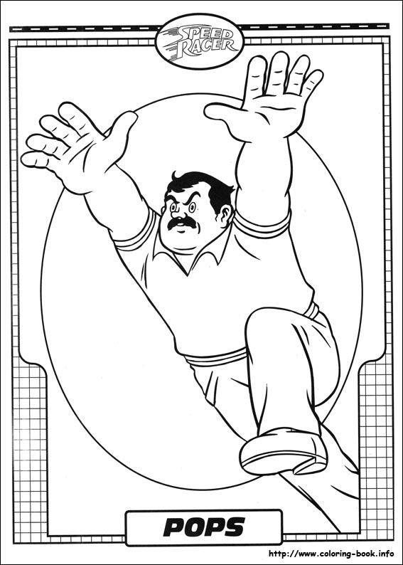 Speed Racer coloring picture