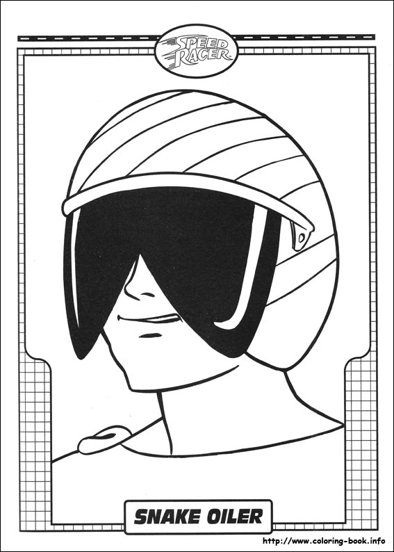 Speed Racer coloring picture