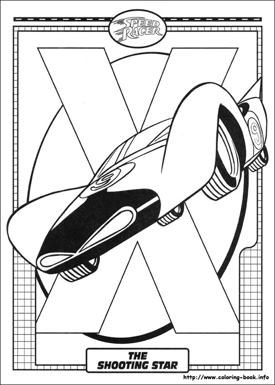 Speed Racer coloring picture