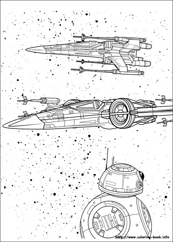 Star Wars : The Force awakens coloring picture