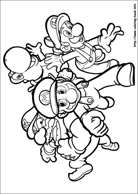 Super Mario Bros. coloring picture