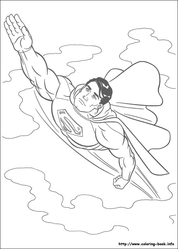 Superman coloring picture