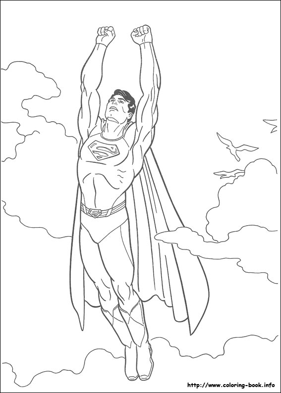 Superman coloring picture