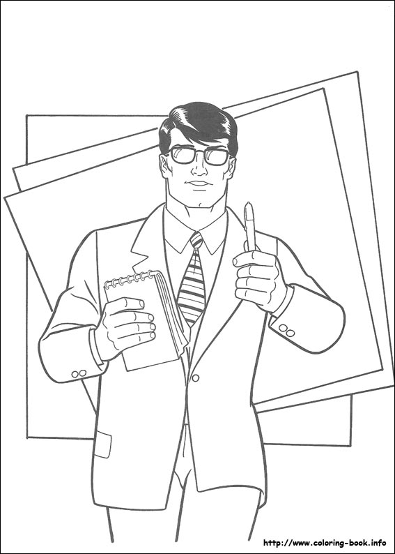 Superman coloring picture