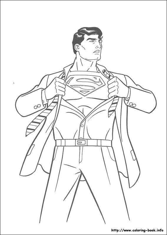 Superman coloring picture