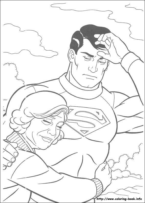 Superman coloring picture