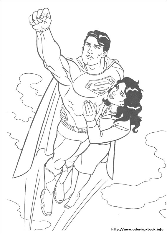 Superman coloring picture