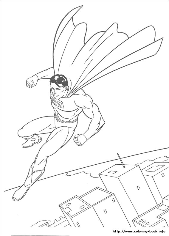 Superman coloring picture