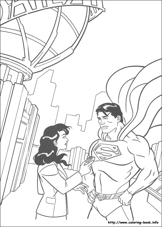 Superman coloring picture