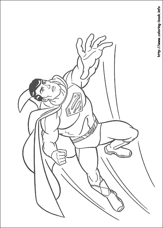 Superman coloring picture