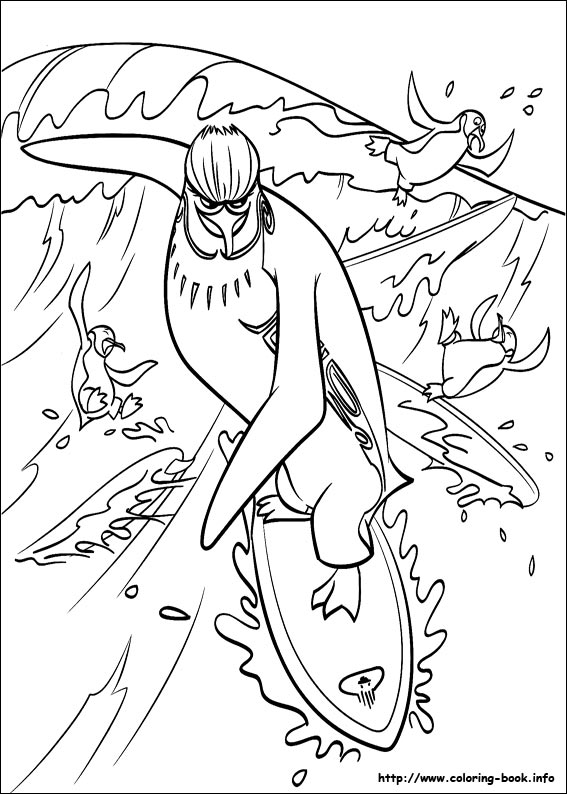 Surf's up coloring picture