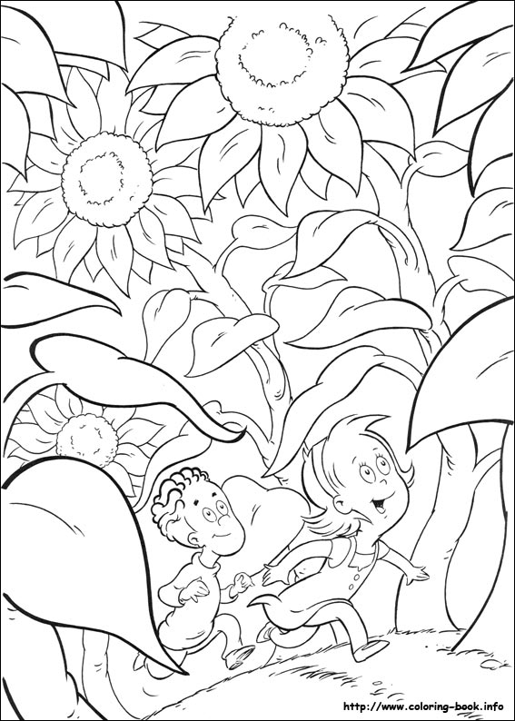 The cat in the hat coloring picture