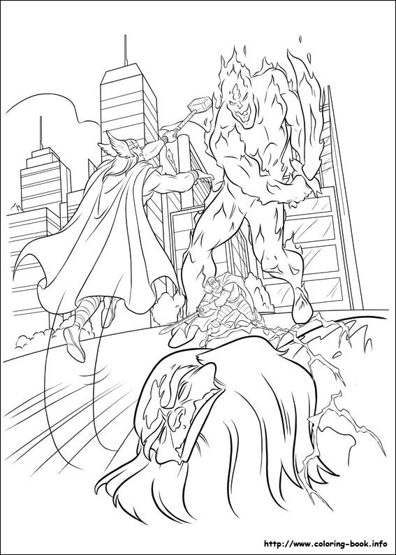 Thor coloring picture