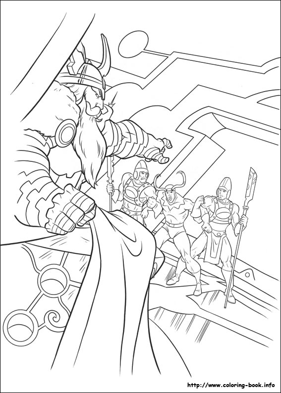 Thor coloring picture