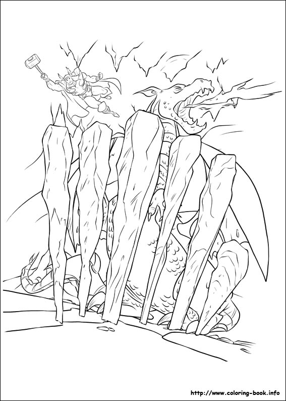 Thor coloring picture