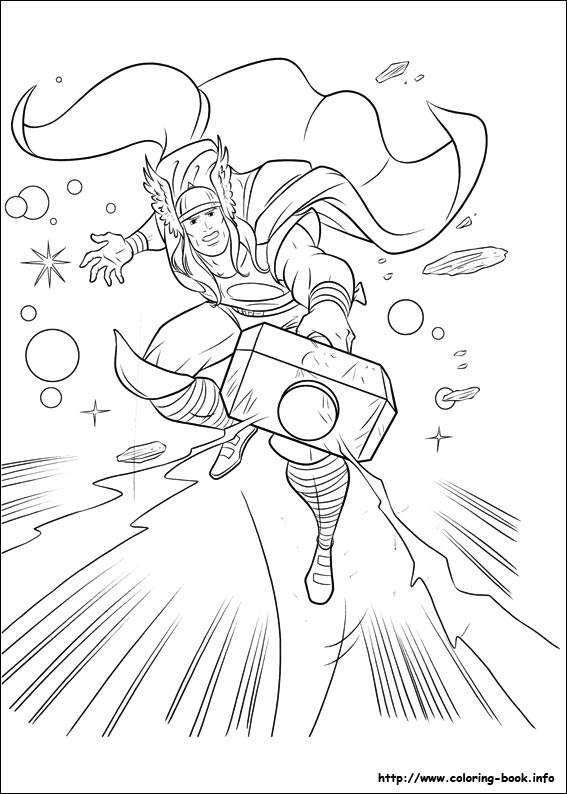 Thor coloring picture