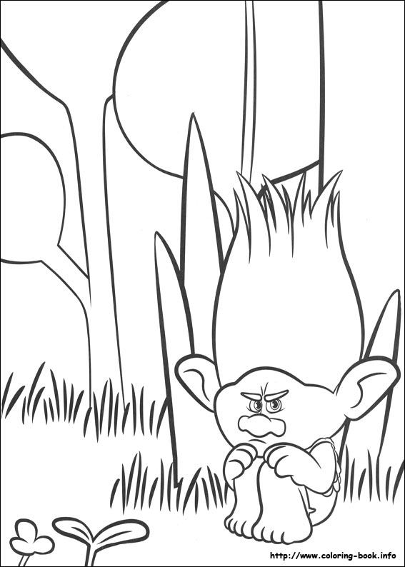 Trolls coloring picture