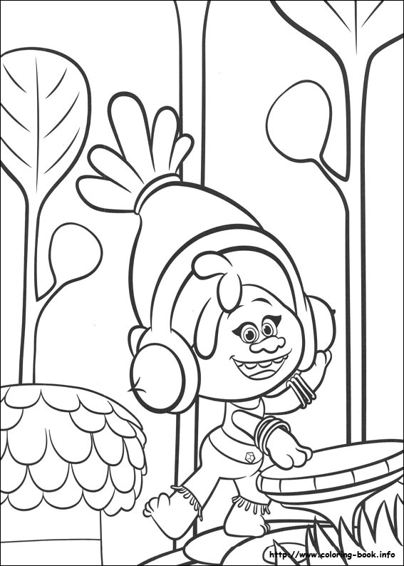 Trolls coloring picture