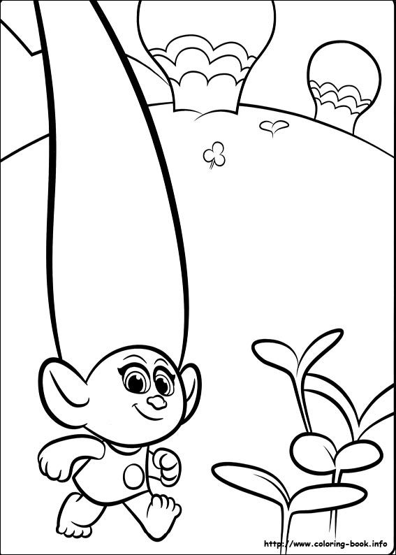 Trolls coloring picture