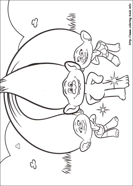 Trolls coloring picture