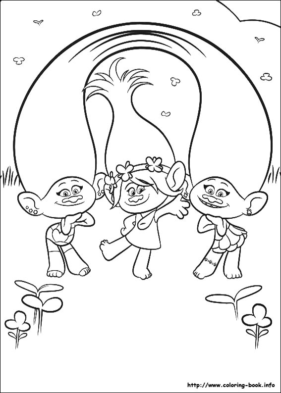 Trolls coloring picture