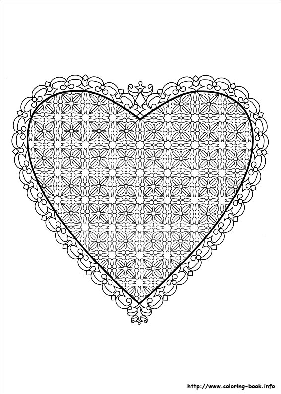 Valentine's Day coloring picture