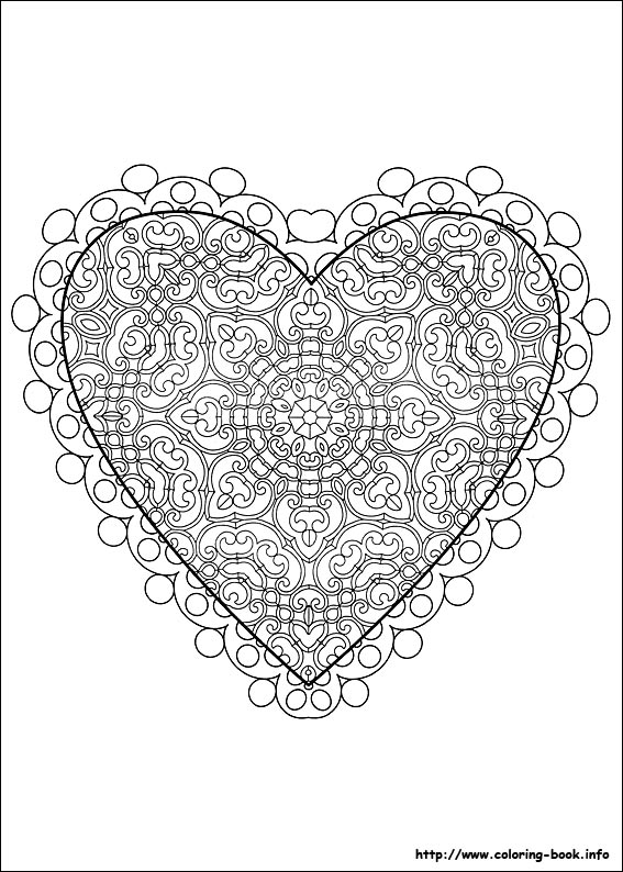 Valentine's Day coloring picture