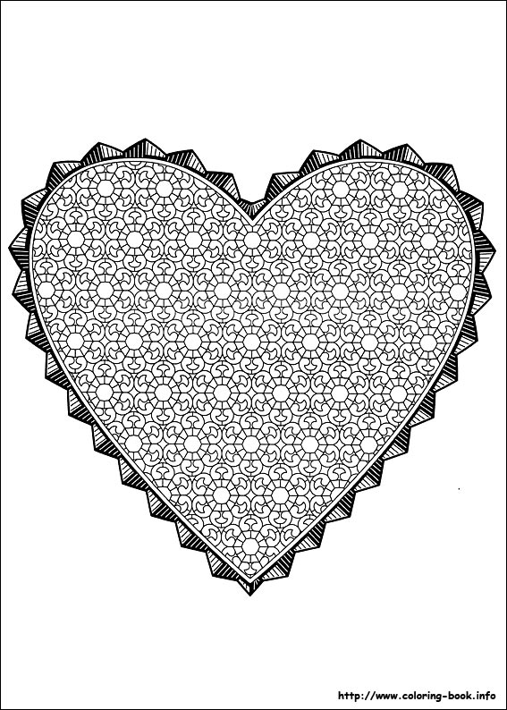 Valentine's Day coloring picture