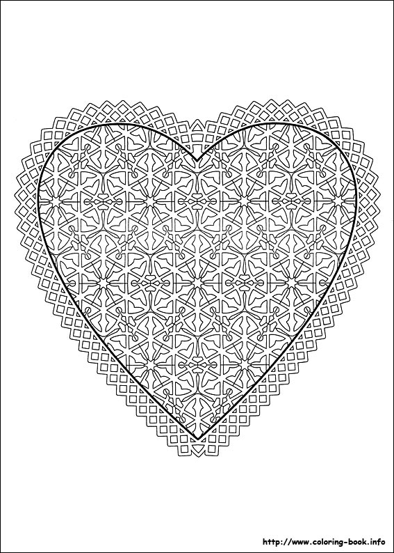 Valentine's Day coloring picture