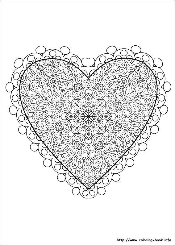 Valentine's Day coloring picture