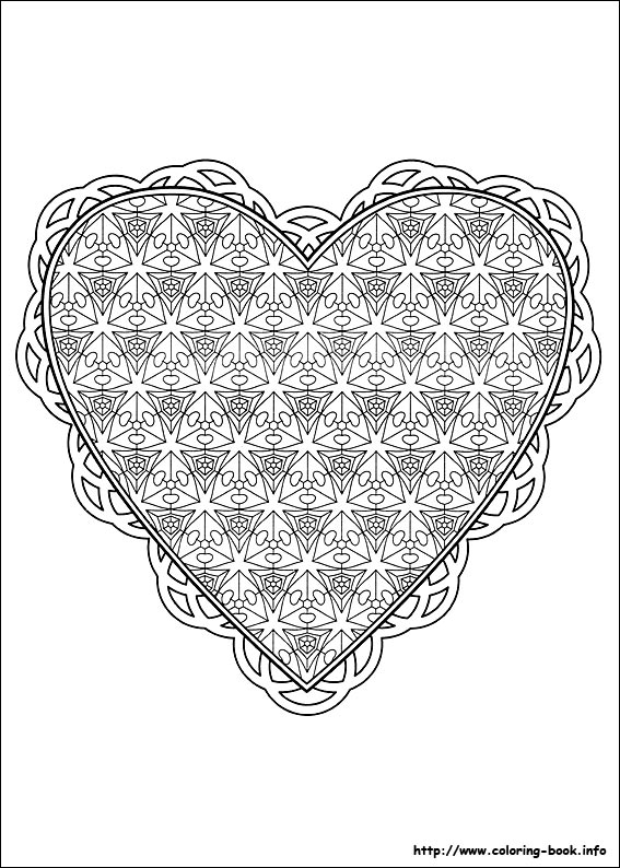 Valentine's Day coloring picture