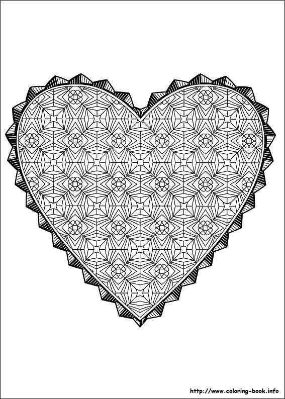 Valentine's Day coloring picture