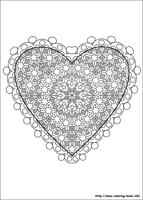 Valentine's Day coloring picture