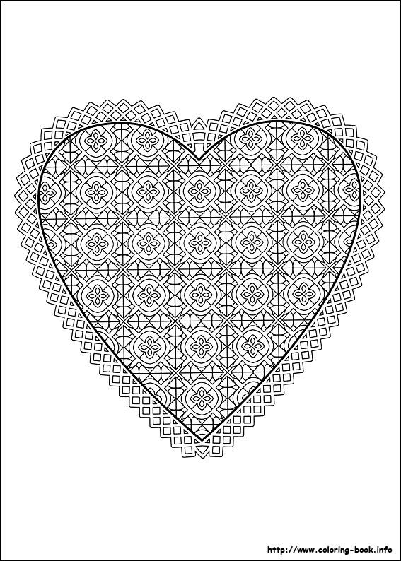 Valentine's Day coloring picture