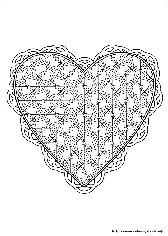 Valentine's Day coloring picture