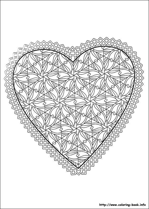 Valentine's Day coloring picture