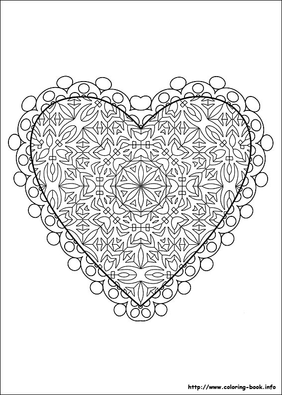 Valentine's Day coloring picture