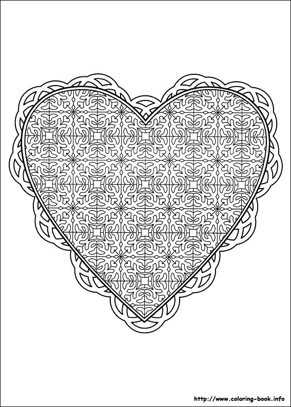 Valentine's Day coloring picture