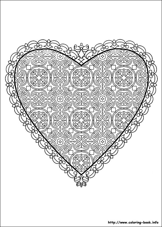 Valentine's Day coloring picture