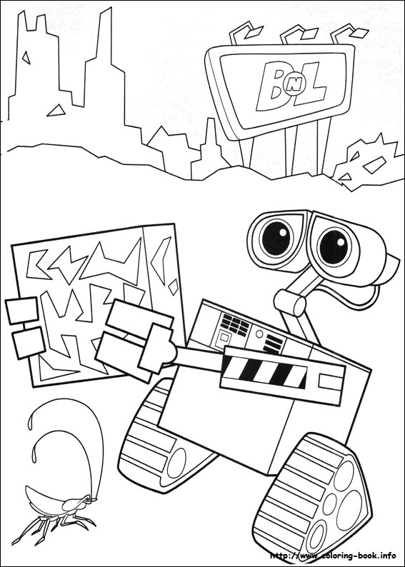 Wall-E coloring picture