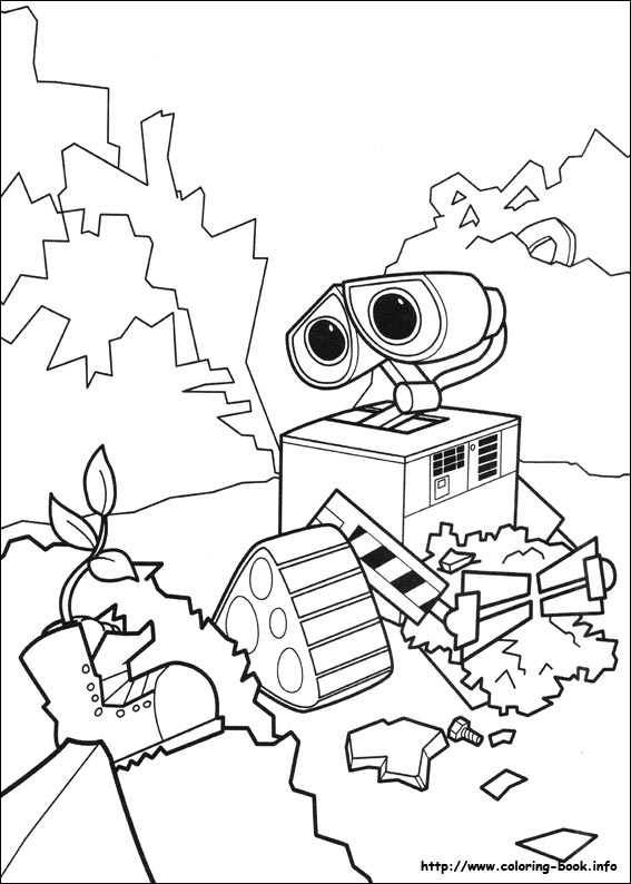 Wall-E coloring picture