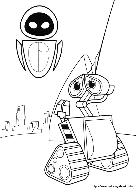 Wall-E coloring picture