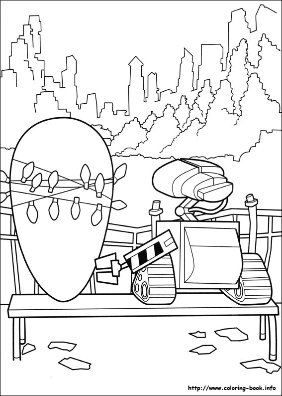 Wall-E coloring picture