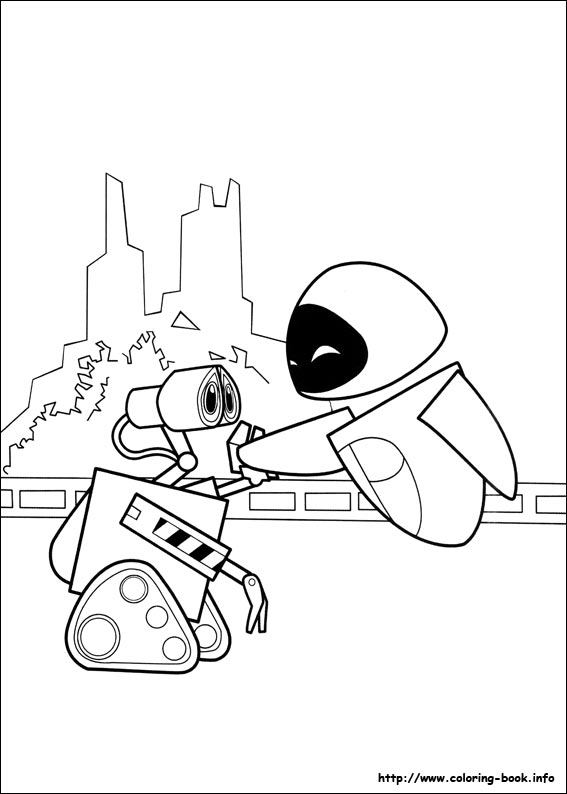 Wall-E coloring picture