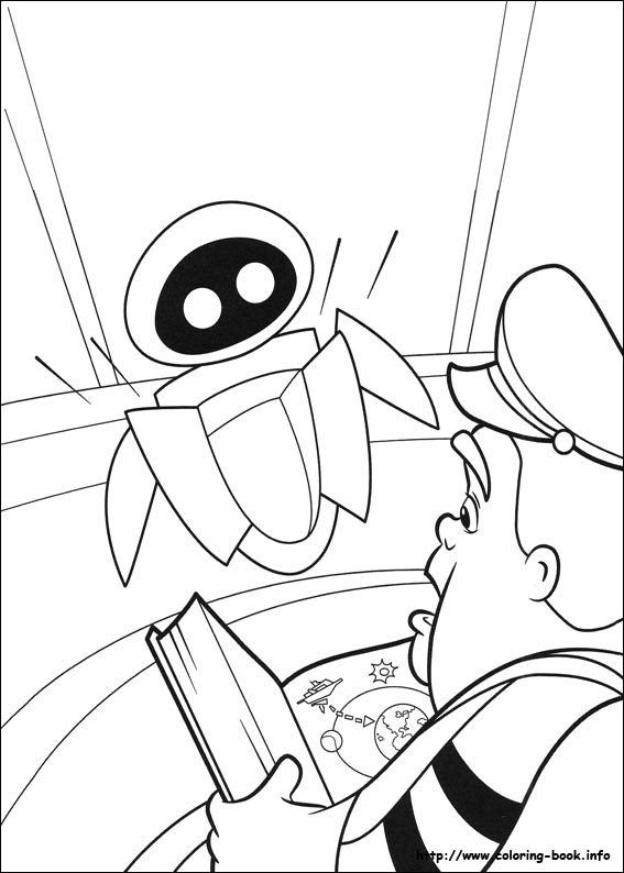 Wall-E coloring picture