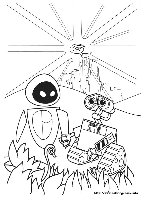 Wall-E coloring picture