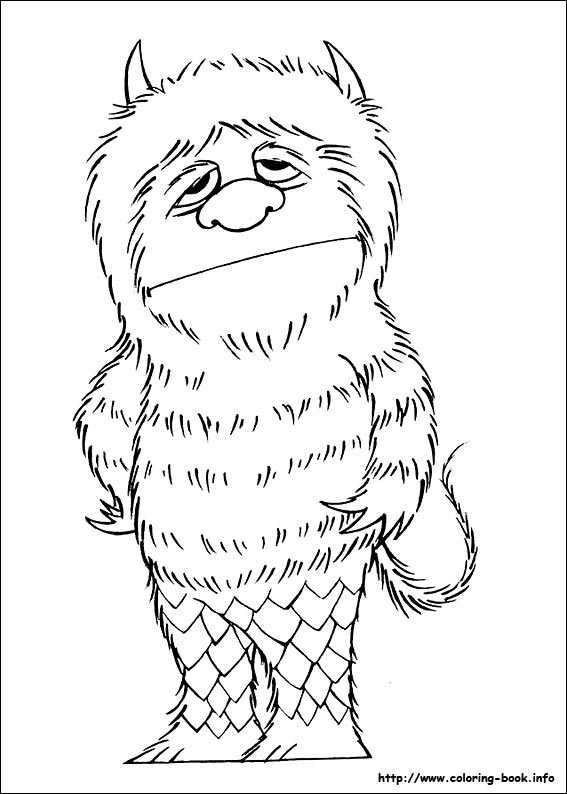 Where the wild things are coloring picture