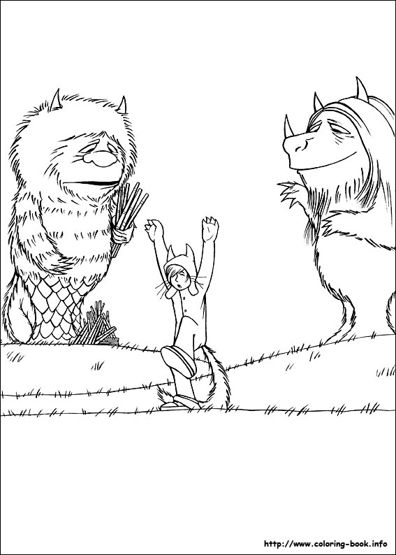 Where the wild things are coloring picture