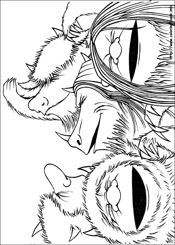 Where the wild things are coloring picture