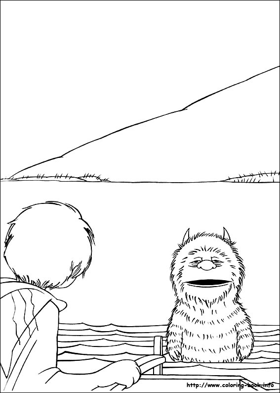 Where the wild things are coloring picture